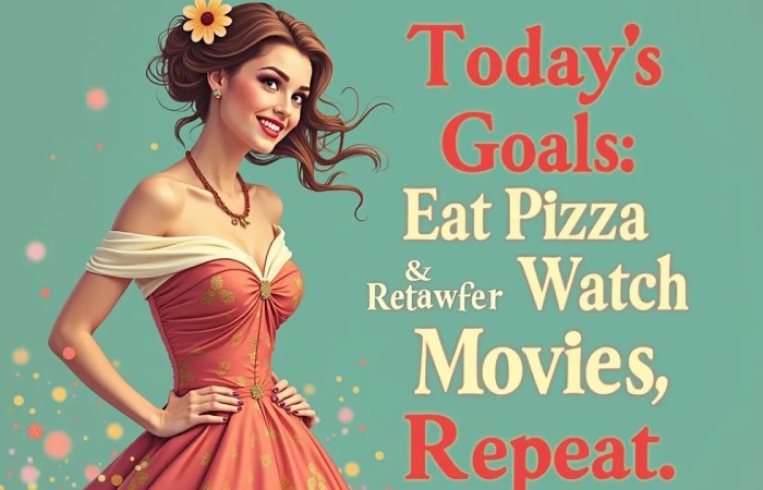 Today's Goals: Eat Pizza, Watch Movies, Repeat