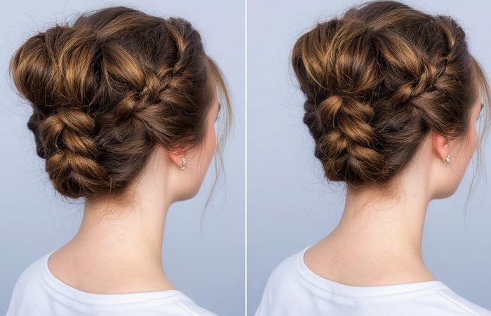 Braided Ponytail Updo