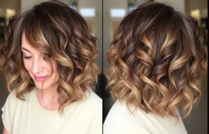 Curly Layered Bob