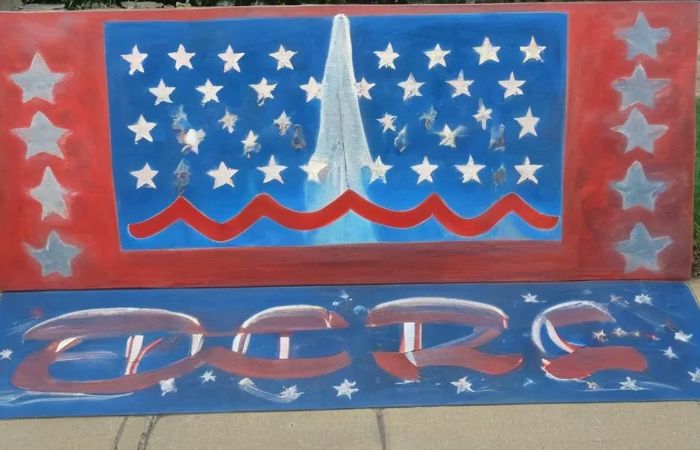 Patriotic Chalk Art