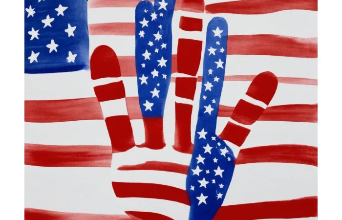 Patriotic Handprint Flag