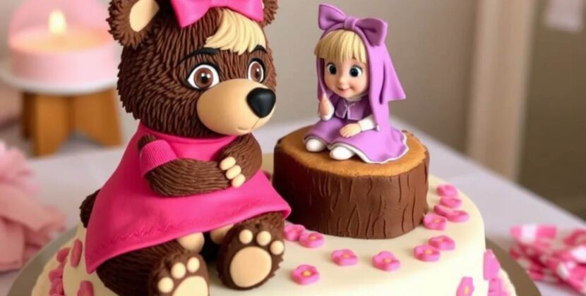 Simple Masha And The Bear Cake