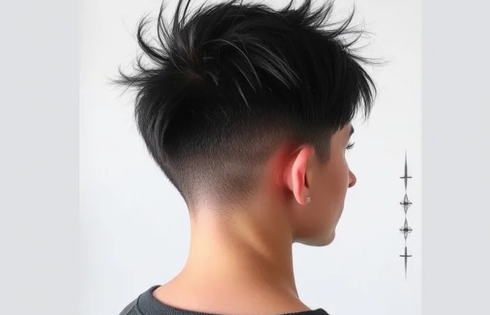 Textured and Messy Undercut Edgy Pixie Cut