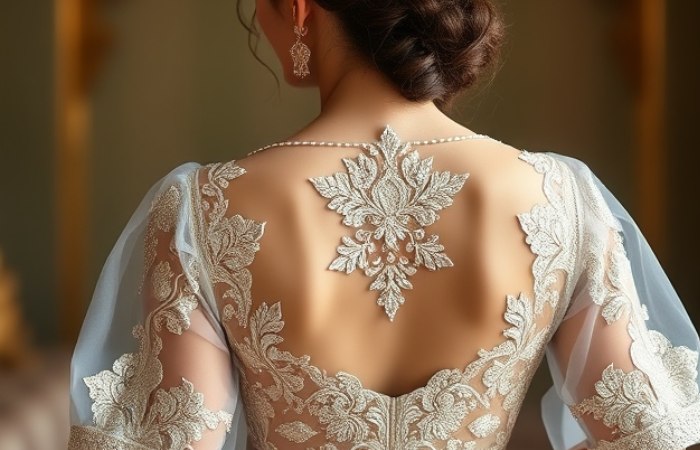 Deep V-Back with Mirror Accents