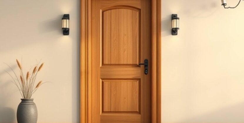 Teak Wood Single Main Door Design