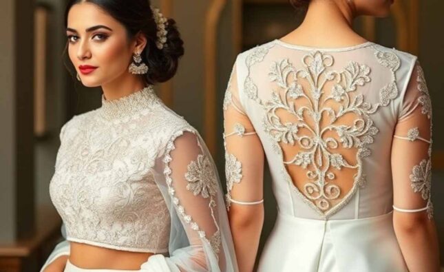 Wedding Blouse Designs Front And Back Latest