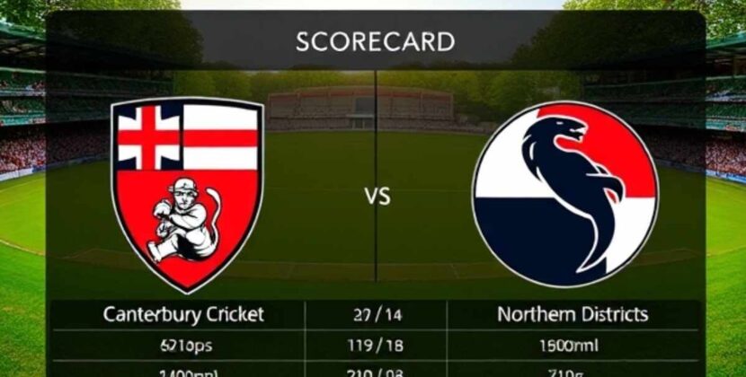 Canterbury Cricket Team Vs Northern Districts Match Scorecard